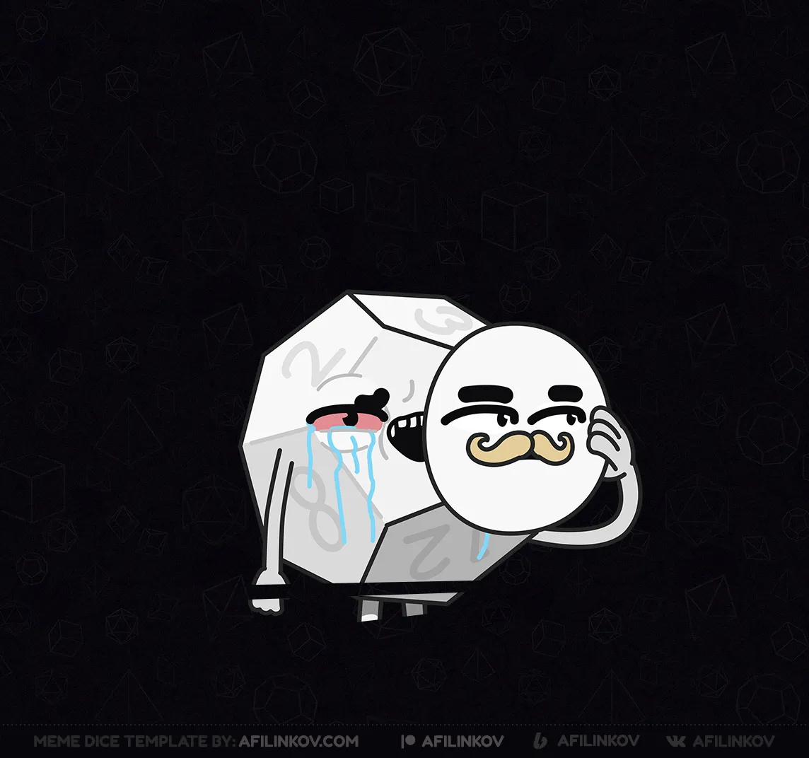 d12, crying, mask, pretending, mustache, hiding feelings, neutral expression, emotionally broken, dnd meme