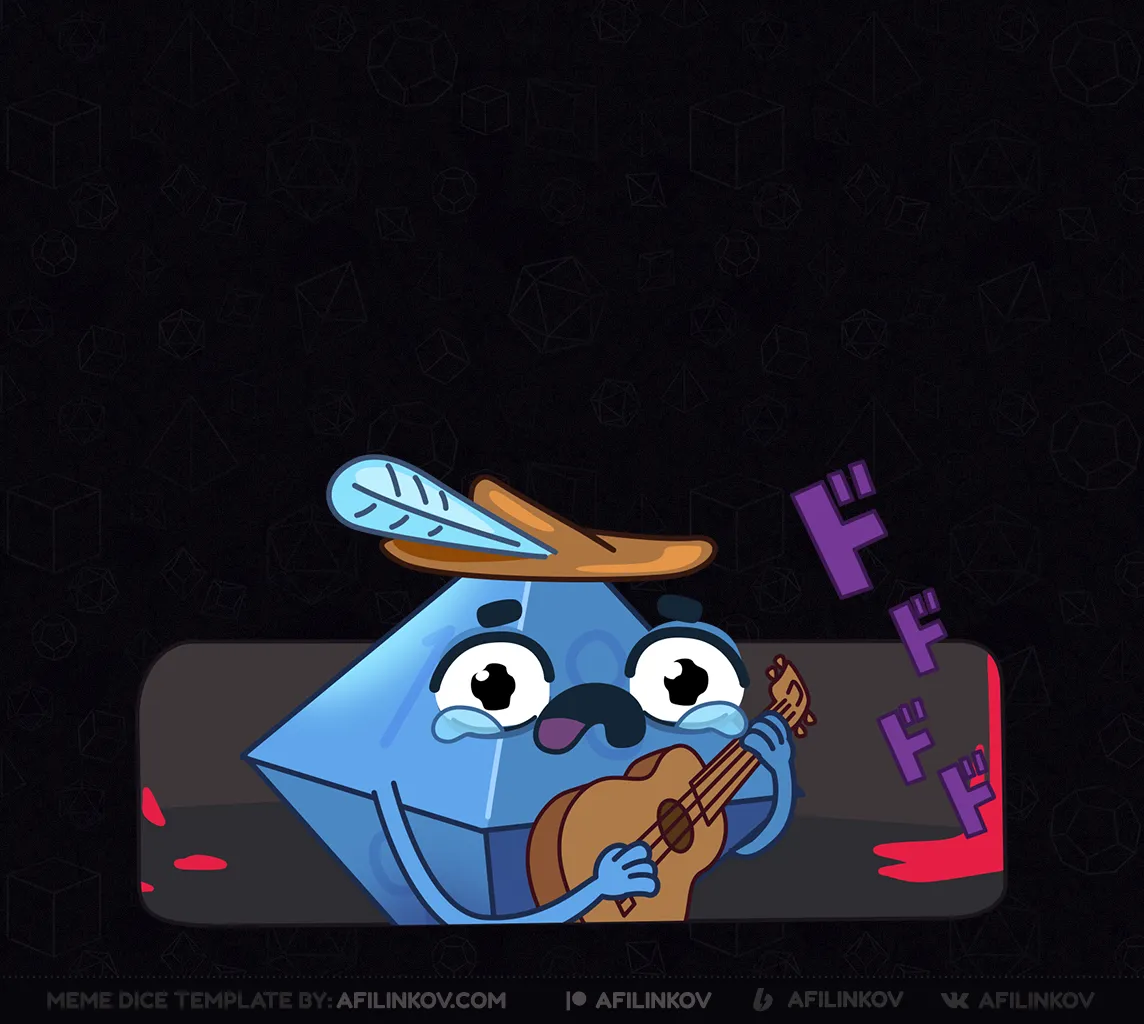 d8, bard, crying, lute, horror, terrified, emotional performance, scared bard, dnd meme