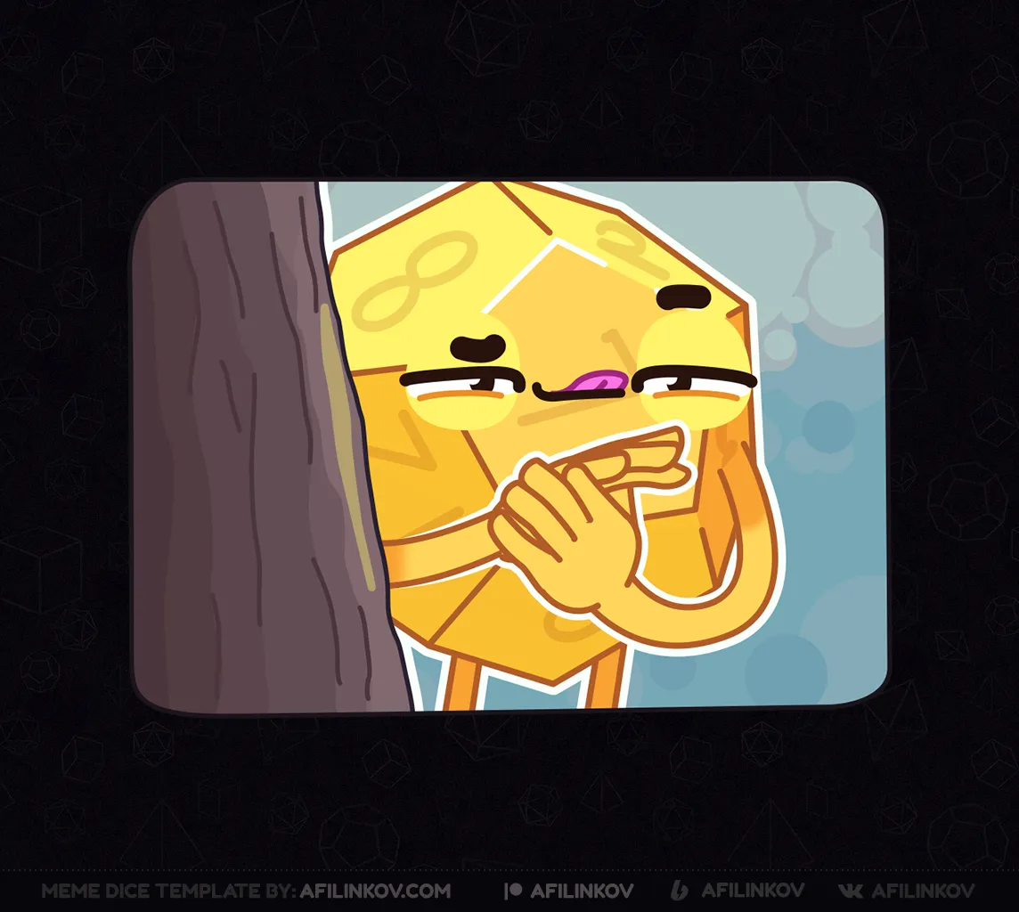 d12, cunning, smiling, yellow, jacket, Anthony, sly, sneaky look, meme stare, dnd meme