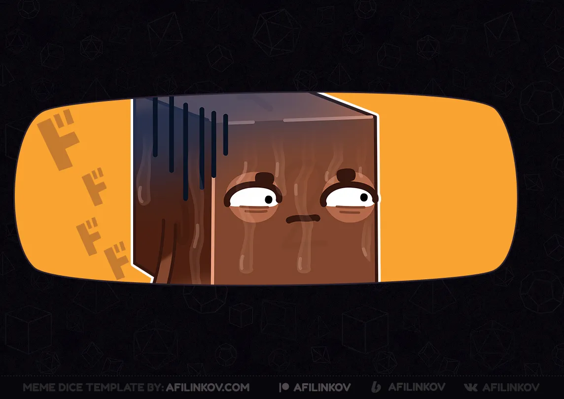 d6, scared, sweating, sweat face, tension, panic, anxiety, stressed out, dnd meme